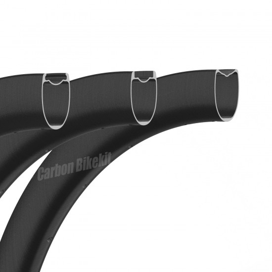 Aro de Carbono Ultraligero 700C 45x28mm Tubeless con Gancho/Sin Gancho / Tubular para Bicicleta de Carretera Aro de Carbono Ultraligero 700C 45x28mm Tubeless con Gancho/Sin Gancho / Tubular para Bicicleta de Carretera
